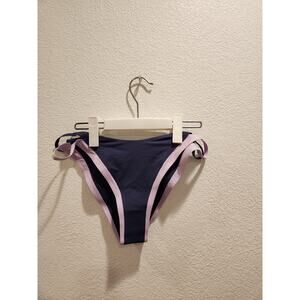 L*Space Bikini Bottom - Navy w/‎ Pink Trim, Size Large (NWT), Designer Swimwear